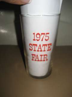 Vintage 70s STATE FAIR Glass ROYAL AMERICAN SHOWS 1975 Souvenir 