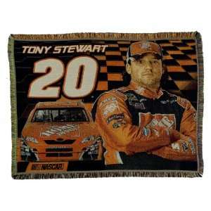  Tony Stewart #20 Woven Throw (69 x 52  inch) Sports 