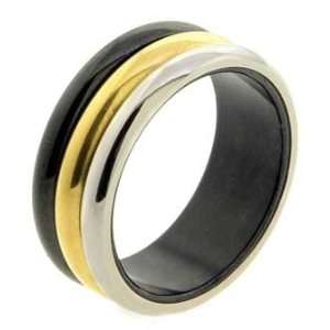  8MM Polished Stainless Steel Wedding Band Ring For Women 