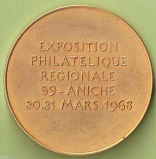 ART DECO Gold on Bronze Medal L ETUDE by Lenoir RARE  