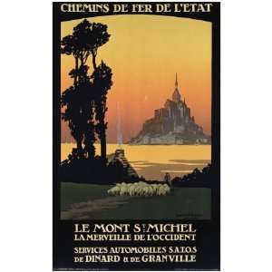  Le Mont St. Michel Giclee Poster Print by Constant Leon 