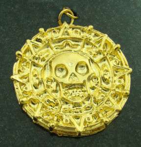 PIRATES OF THE CARIBBEAN coin Pendant 24K gold plated  
