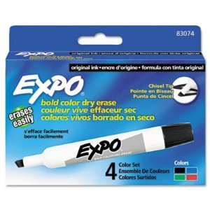  Expo Dry Erase Markers Four Color Set   Chisel Tip 