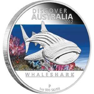   AUSTRALIA 2012 WHALE SHARK 1OZ SILVER PROOF COIN 