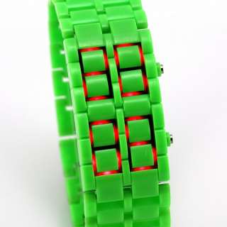 LED Digital Display of Lava Style New Fancy Mens Sports Wirst Watch 
