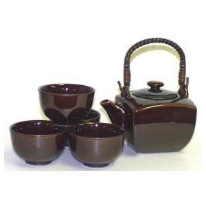 Japanese Tea Set / Beautiful Brown