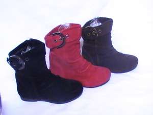 Girl Suede Boots w/ Buckel (CARINA306) TODDLER  