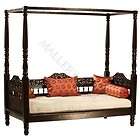 Unique Carved Canopy Daybed Settee Chaise Bed