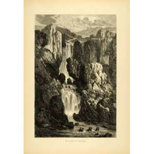  1875 Wood Engraving Occobamba Ravine Landform Canyon 