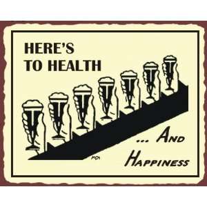   Happiness Beer Vintage Metal Art Bar Retro Tin Sign
