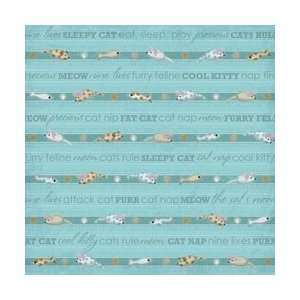  Karen Foster Cat Paper 12X12 Cool Kitty Stripes; 25 Items 
