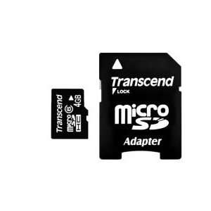  Transcend Micro Sdhc 4GB Card Class 6 With Standard Sd 