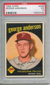 George Sparky Anderson 1959 Topps #338 PSA 5 EX Rookie  