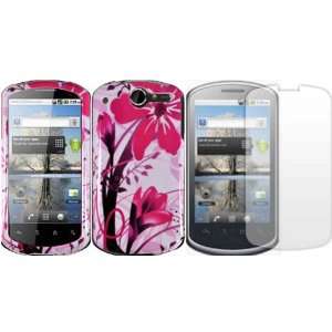  Pink Splash Hard Case Cover+LCD Screen Protector for 