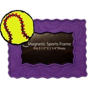 Chalk Talk Purple Softball Magnetic Picture Frame   Baseball Home 