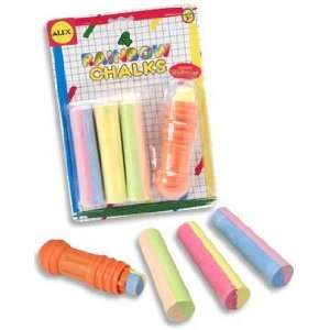  4 Rainbow Chalks Toys & Games