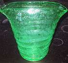 Consolidated Glass Catalonian Old Spanish Jade Fan Vase
