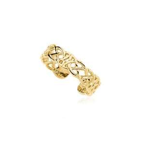  Weave Toe Ring in 14 Karat Yellow Gold Jewelry