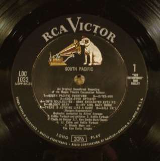 SOUTH PACIFIC Soundtrack RCA Orig MONO LP LOC 1032 NM  