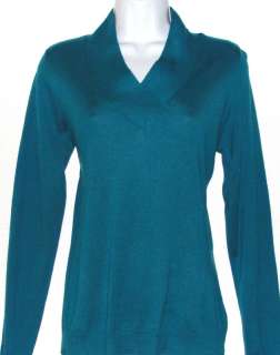 NEW Dialogue Silk/Cashmere Blend Sweater DEEP BLUE/XS  