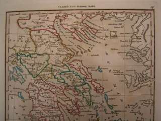 Graecia Antiqua 1821 Clark & Souter Greece old color  