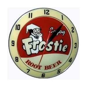  Frostie Root Beer Double Bubble Clock   Advertising Lighted Clocks 