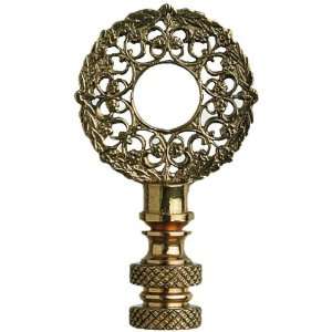   Co. FN32 AB66, Decorative Finial, Antique Brass Round Filigree Home