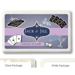 Wedding Favors Purple Vegas Theme Personalized Mint Container Favors 