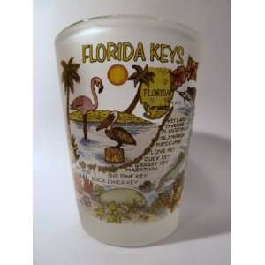  Florida Keys Map Frosted Shot Glass