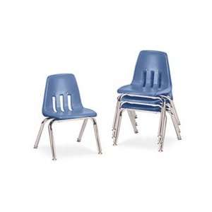  9000 Series Classroom Chairs, 12 Seat Height, Blueberry 