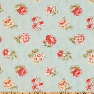  44 Wide Moda Oasis Bloom Spa Blue Fabric By The Yard 3 