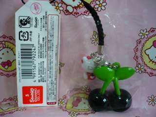   Japan Limited Black Cherry Mobile Cell Phone Strap Charm Cute  