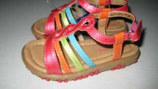 Toddler Girl Size 8 Multi Colored Sandals Shoes SONOMA  