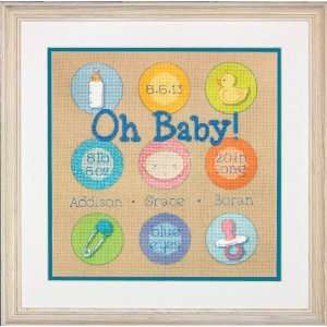   Cross Stitch Kit, Baby Dots Birth Record Arts, Crafts & Sewing