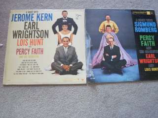 Percy Faith Earl Wrightson & Lois Hunt lot of 2 LPS  
