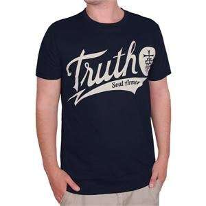  Truth Soul Armor Candle Stick T Shirt   Small/Navy Heather 