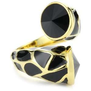   Laura Constantine Black Adjustable Animal Print Ring, Size 7 Jewelry