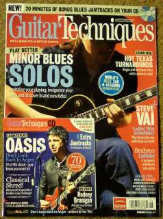 GUITAR TECHNIQUES Sept 2011 MINOR BLUES SOLOS Oasis VAI  