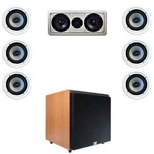   In Wall Speaker System w/Center Channel & 10 Cherry Subwoofer