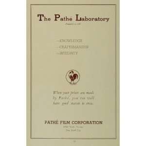 1936 Ad Pathe Laboratory Film Corporation Rooster Logo   Original 