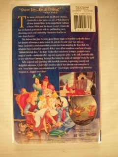 This is Walt Disneys Masterpiece Cinderella Childrens VHS Tape.