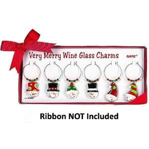  Very Merry Christmas Wine Glass Charms   Snowmen 