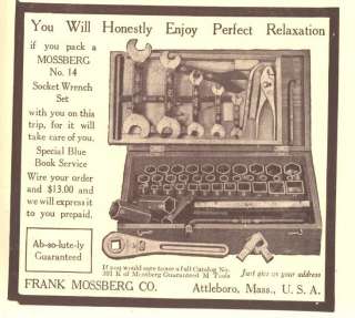 1918 d ad frank mossberg no 14 socket wrench set  