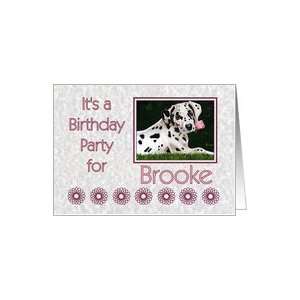  Birthday party invitation for Brooke   Dalmatian puppy dog 