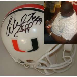  Warren Sapp Autographed Mini Helmet   Miami Hurricanes 