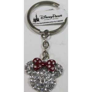  Disney Minnie Mouse Ears Keychain w/ Rhinestones  Disney 