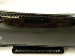 LOUIS VUITTON SOBE CLUTCH GOLD BLACK PATENT LEATHER WOW  