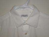CHARVET PARIS White Dress Shirt 41 16 x 35 French Cuff  