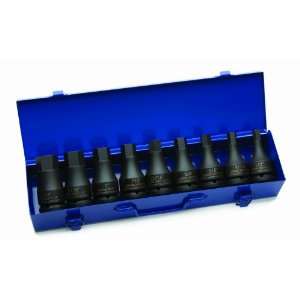   JH Williams 38903 9 Piece 3/4 Inch Drive Hex Driver Impact Socket Set