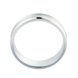  14K Solid White Gold Mens Promise Ring / Band Jewelry